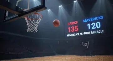 Jonathan Kuminga hits 75-foot basket in Atlanta Hawks' 135-120 win over Dallas Mavericks