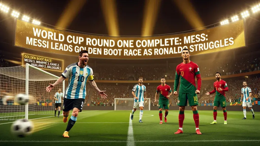 World Cup Round One Complete: Messi Leads Golden Boot Race as Ronaldo Struggles