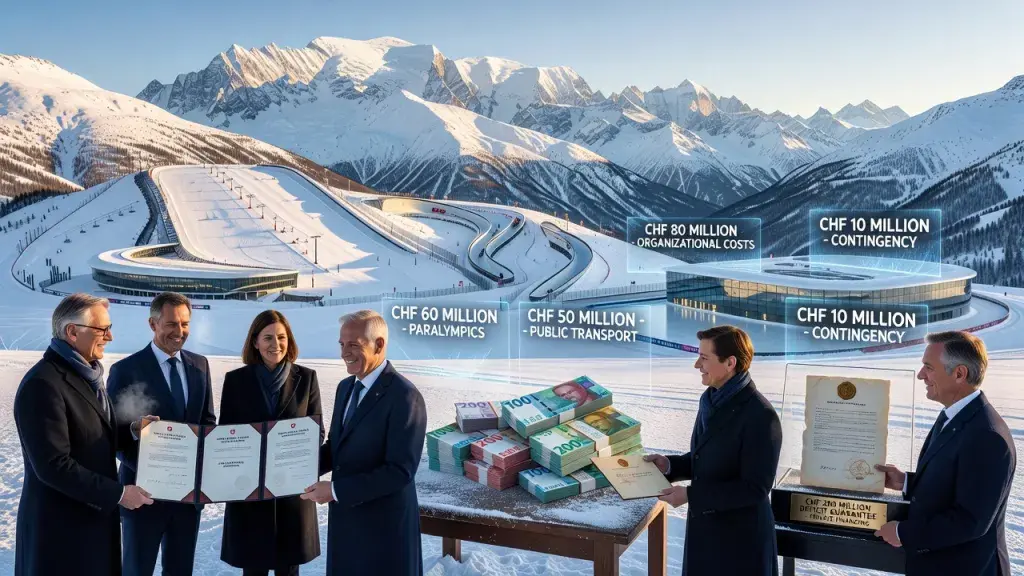 Switzerland Backs 2038 Winter Olympics Bid With CHF 200 Million Federal Pledge