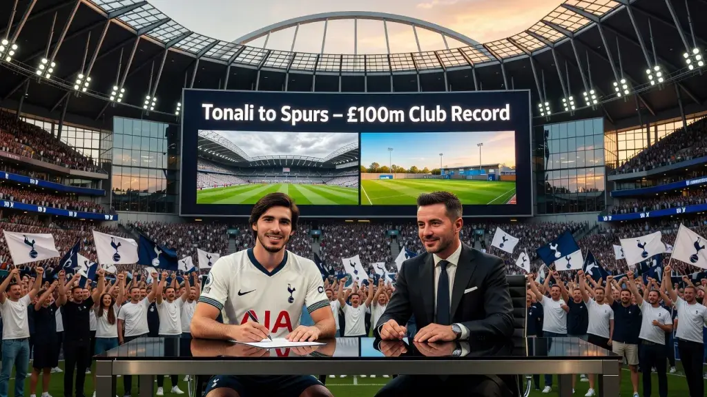 Tottenham Sign Tonali from Newcastle in Club-Record £100m Deal